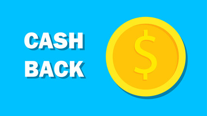 Cashback. Save savings. Financial benefit. Vector illustration