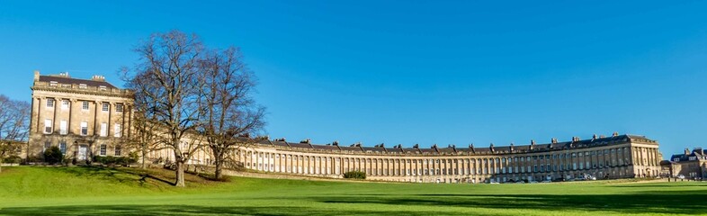 Fototapeta na wymiar The royal Crescent one of Bath's most iconic architectural landmarks