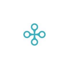 Abstract vector circle logotype unusual isolated chem logo Virus icon sun