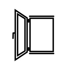 opened window icon on a white background