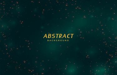 sparkling golden and dark green  background design