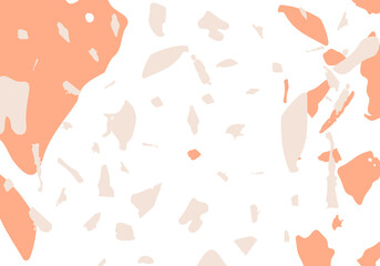 Fototapeta na wymiar Terrazzo modern abstract template. Orange texture