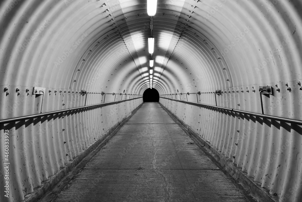 Poster interior view of an empty tunnel
