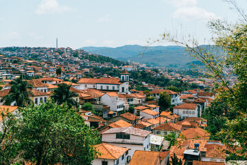 Fototapeta na wymiar panoramic view of Mariana, minas gerais, brazil