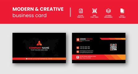 Creative Modern Business Card Template With Clean Design