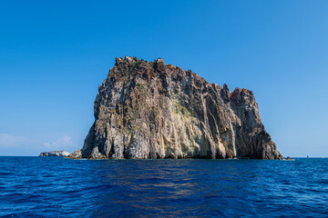 Panarea island (Aeolian archipelago), Lipari, Messina, Sicily, Italy: view  of Dattilo's rock.