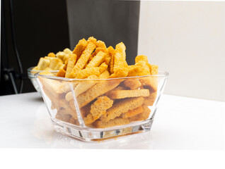 Crunchy Croutons, Bruschetta Crackers, Rusks or Small Fried Bread