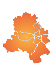 Fototapeta na wymiar map of Delhi city