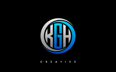 KGH Letter Initial Logo Design Template Vector Illustration
