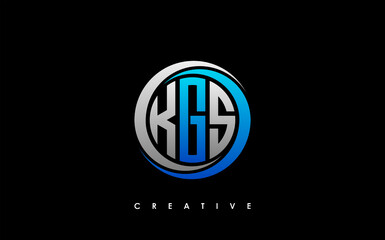 KGS Letter Initial Logo Design Template Vector Illustration - obrazy, fototapety, plakaty