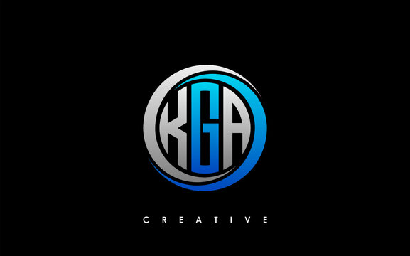 KGA Letter Initial Logo Design Template Vector Illustration