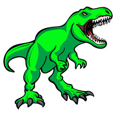 T-Rex Tyrannosaurus Rex Dinosaur color isolated vector illustration