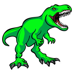 T-Rex Tyrannosaurus Rex Dinosaur color isolated vector illustration © hobrath