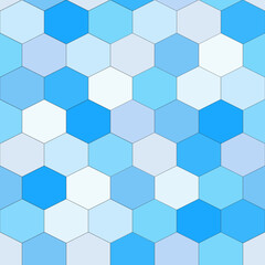 seamless hexagon pattern mosaic blue