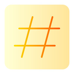 hashtag gradient icon