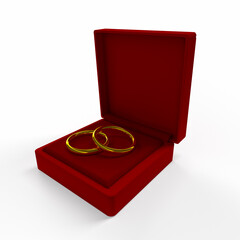 rings in a red box