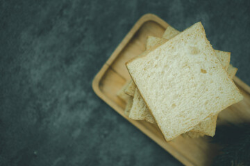 Homemade bread loaf sliced. Selective focus