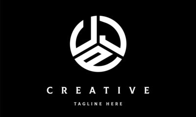 Fototapeta premium UJP circle three letter logo