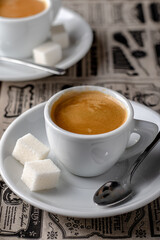 cup of coffee on table