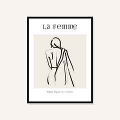 Abstract boho style art prints poster design