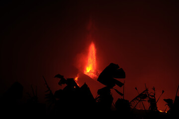 "La Palma" volcano eruption, in La Palma island (Canary Islands, Spain) - september 2021.