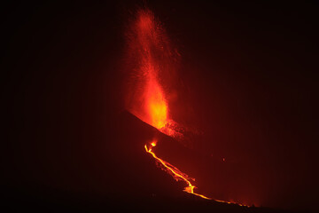 "La Palma" volcano eruption, in La Palma island (Canary Islands, Spain) - september 2021.