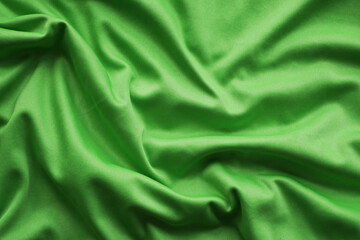 green silk fabric background, green sportwear cloth texture