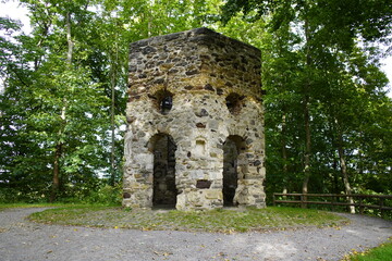 This tower, called Hexenturm, was deliberately built as a ruin and is intended to remind people of the transience of all human activities. Marienwerder, Germany.