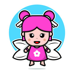 Cute fairy character design cartoon illustration