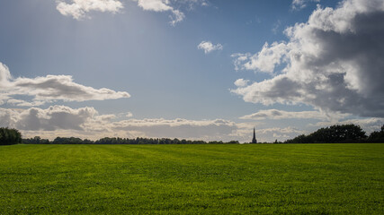 field and blue sky