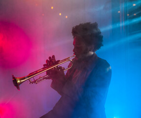 Young trumpet player