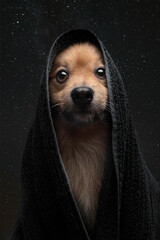 Dog Star Wars portrait cute fluffy