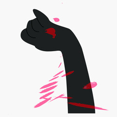 Creative minimalist hand-painted illustration for wall decoration, postcard or brochure design.