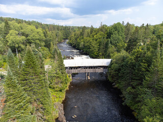 New England Covered Bridge Drone Photo