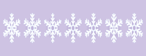 3d snowflake set. Decorative festive element for New Year, Merry Christmas. Ice crystal, frozen surface, winter christmas realistic object. New Year, holiday, white, isolated vector snowflake element.