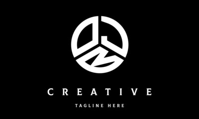 Fototapeta premium OJB circle three letter logo