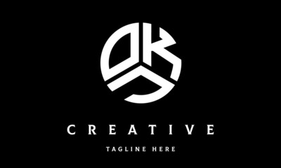 OKJ circle three letter logo