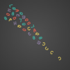 Chalk Chalkboard Vector Black Background. Abc