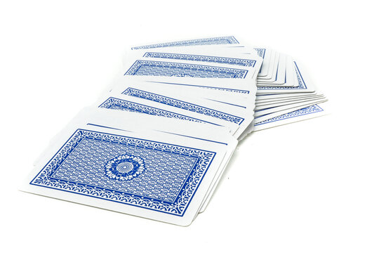 Deck of cards on white