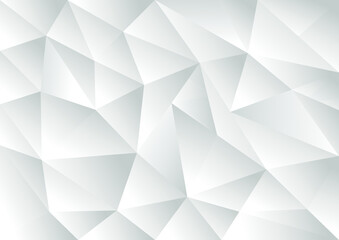Abstract modern white and grey chaotic polygonal background