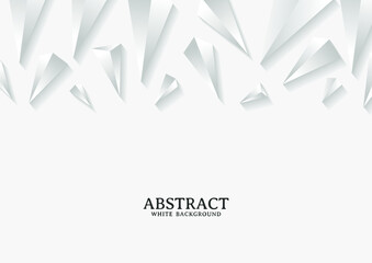 Fototapeta premium Abstract modern white and grey chaotic polygonal background