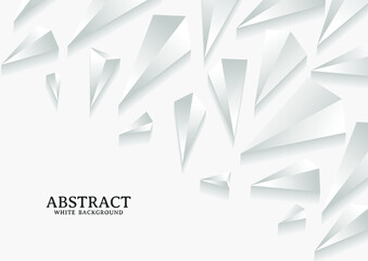 Fototapeta premium Abstract modern white and grey chaotic polygonal background