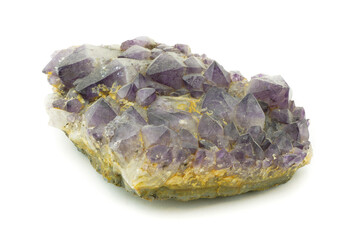 Purple quartz on white