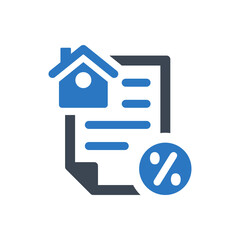 Fototapeta premium Home loan paper icon