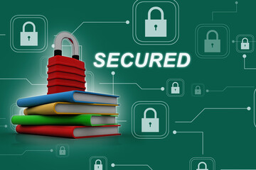 3d illustration book protection
