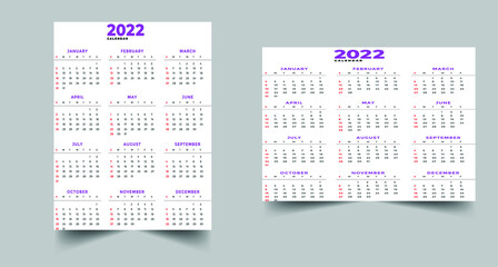 New calendar design template