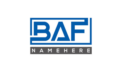 BAF creative three letters logo