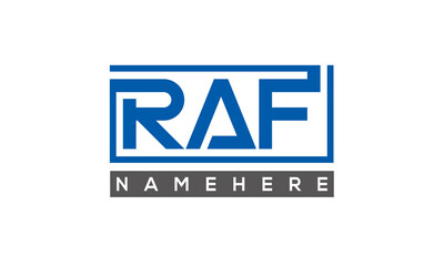 RAF creative three letters logo