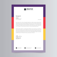 Clean and Corporate Letterhead Template