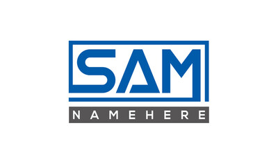 SAM creative three letters logo